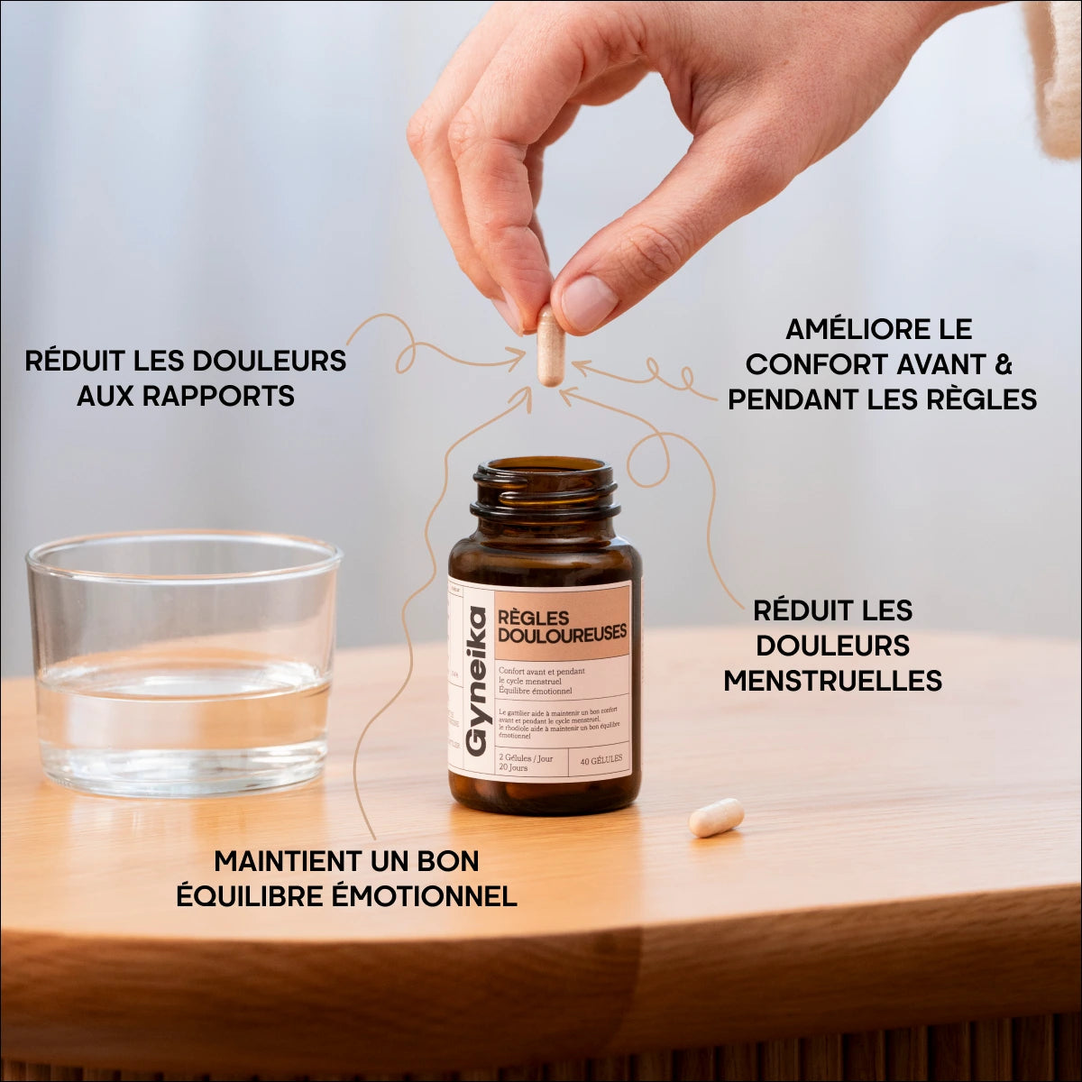 Bienfaits règles douloureuses compléments alimentaires endométriose Gyneika