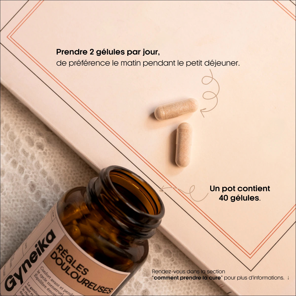 conseils d'utilisation règles douloureuses compléments alimentaires endométriose Gyneika