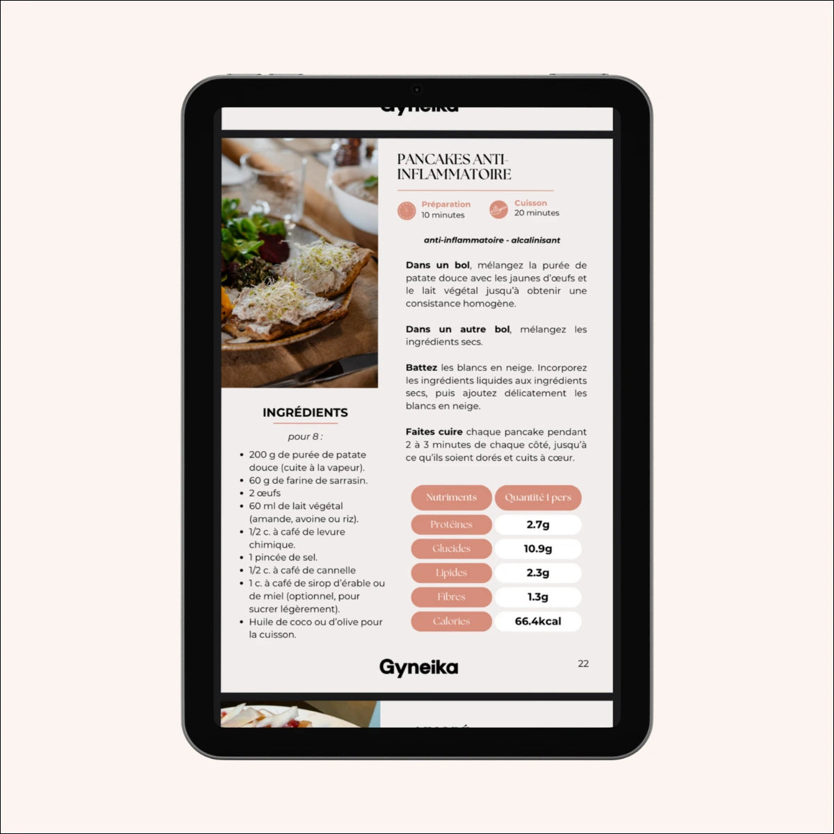 alimentation et recette endométriose anti-inflammatoires gyneika recettes pancakes