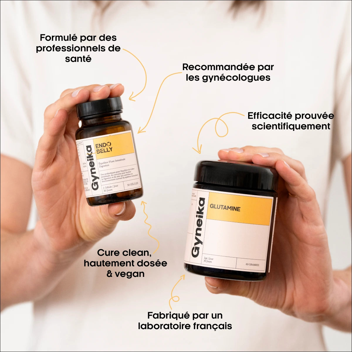 Engagements endobelly compléments alimentaires endométriose Gyneika Glutamine