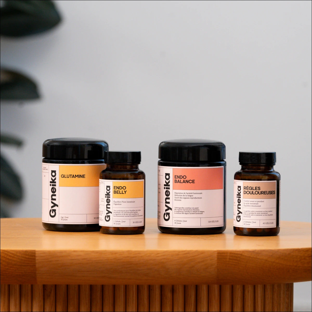 Pack endopower compléments alimentaires endométriose Gyneika Glutamine Endobelly Endobalance Règles douloureuses