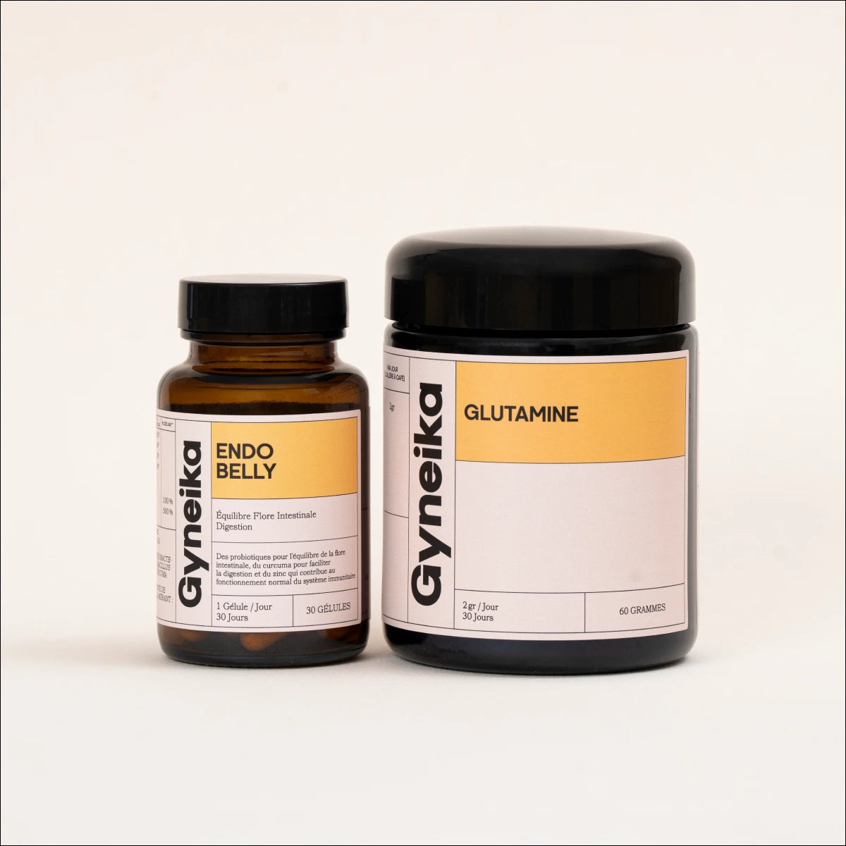 Pack endobelly compléments alimentaires endométriose Gyneika Glutamine